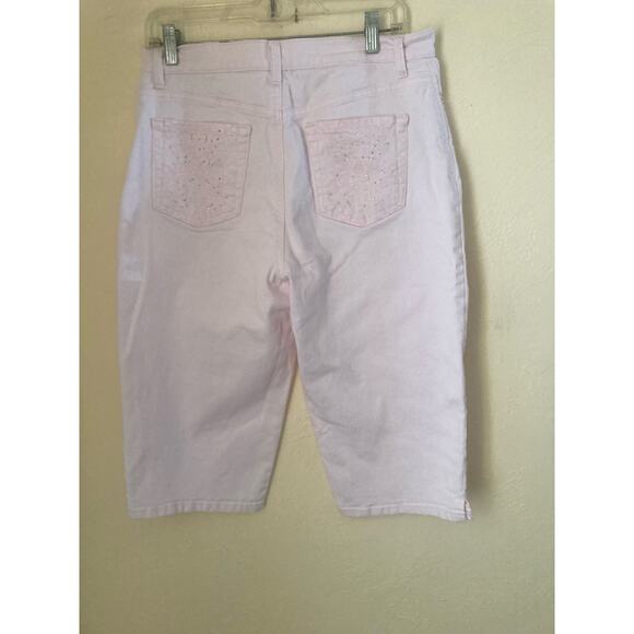 Gloria Vanderbilt Amanda Skimmer Women's Cropped Pink Jeans Size 10 - Picture 4 of 9